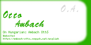 otto ambach business card